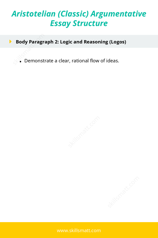 Use this Aristotelian argumentative essay structure to craft compelling essays that persuade with credibility, logic, and emotional appeal._Image 2