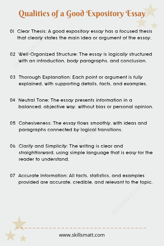 Discover the key qualities of a good expository essay to ensure your writing is clear, well-structured, and informative._Image 1