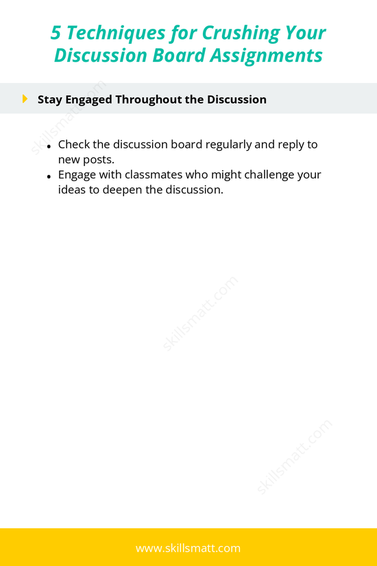Master your discussion board assignments with these 5 simple but effective techniques to improve your contributions and interactions._Image 3