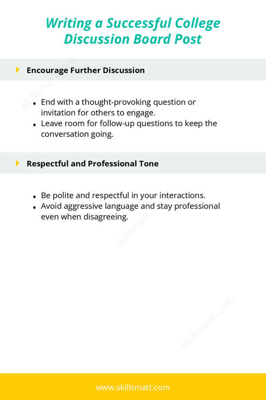 Learn how to craft a successful college discussion board post with these proven tips, from understanding the prompt to encouraging engaging responses._Image 3