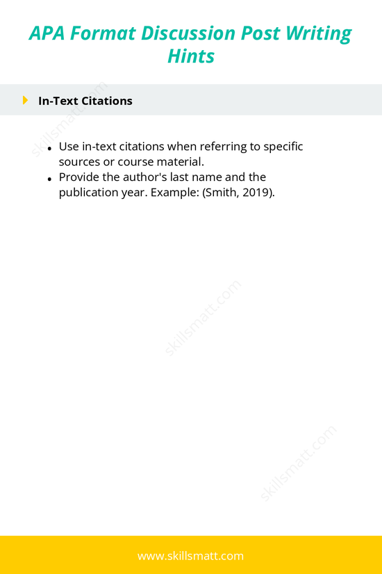 Learn how to effectively write a discussion post in APA format with these clear and simple guidelines, from proper headings to in-text citations._Image 2