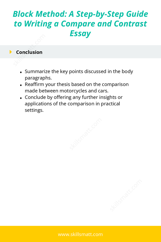 Learn how to structure a compare and contrast essay using the block method, including tips and examples for clear comparisons._Image 3