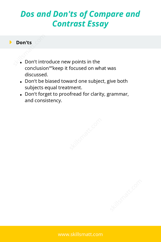 Learn the essential dos and don'ts for writing an effective compare and contrast essay._Image 2