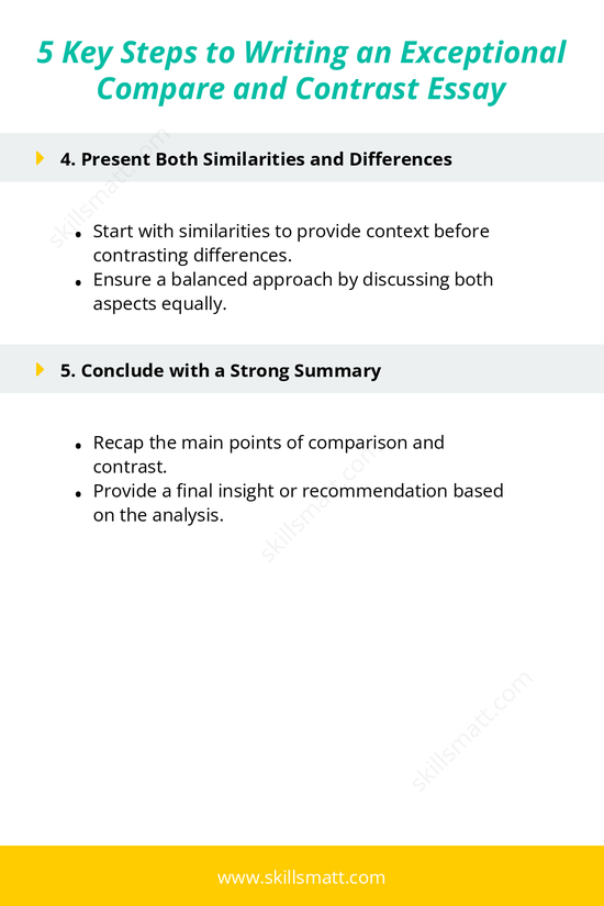 Follow these 5 essential steps to write a compelling and well-structured compare and contrast essay._Image 2