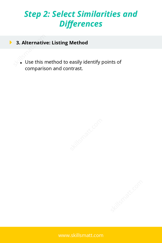 Learn how to identify similarities and differences for your compare and contrast essay using Venn diagrams or listing techniques._Image 2