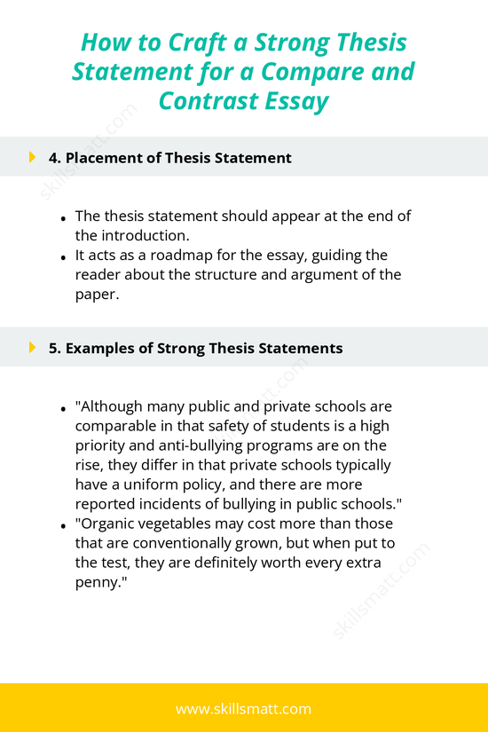 Learn how to craft a clear and effective thesis statement for your compare and contrast essay with these tips and examples._Image 2