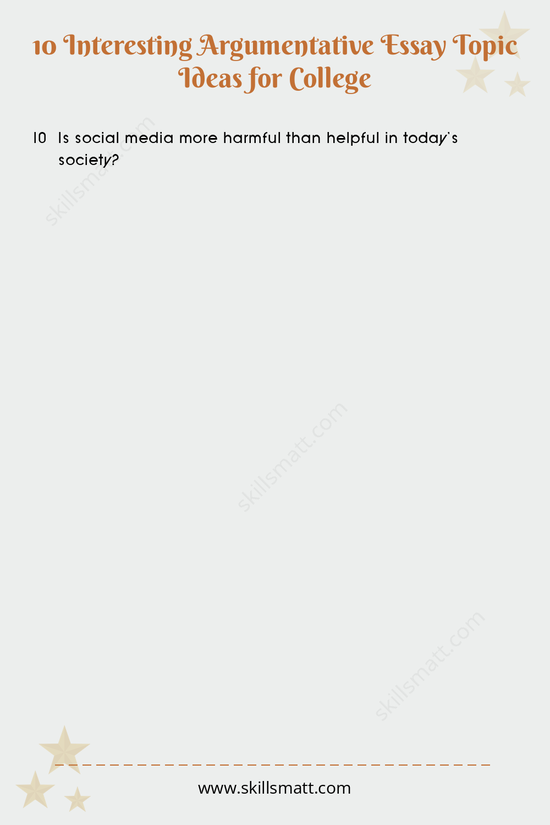 A collection of thought-provoking argumentative essay topics for college students to explore in their next paper._Image 2