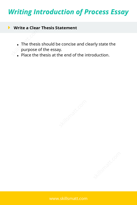 Step-by-step guide to writing a compelling introduction for a process essay, focusing on engagement, time estimates, materials, and a clear thesis._Image 2
