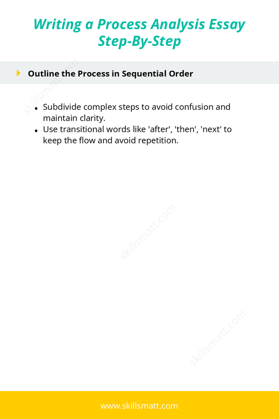 Step-by-step guide to writing a process analysis essay, including structure, key points, and essential steps._Image 2