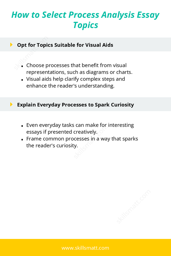 Guide to selecting engaging and relatable process analysis essay topics that appeal to a wide audience._Image 2