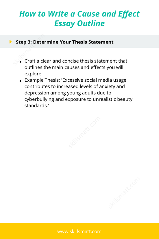 Step-by-step guide to writing a cause and effect essay, including topic selection, crafting a thesis, and supporting with evidence._Image 2