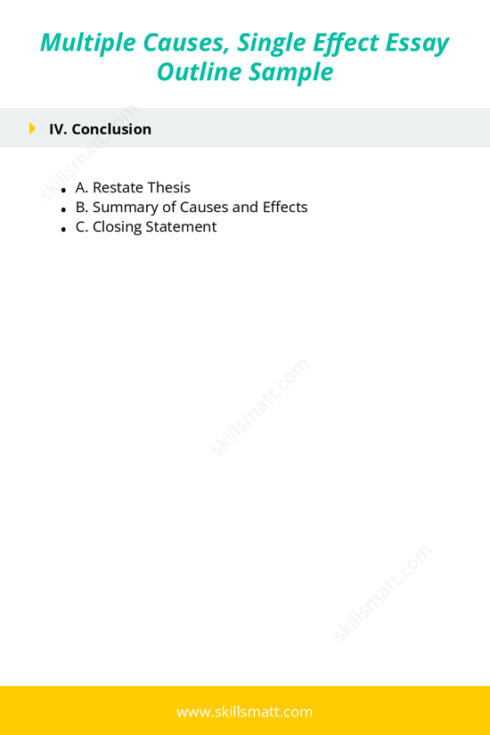 A comprehensive outline for writing an essay on multiple causes leading to a single effect, focusing on interrelated factors contributing to one outcome._Image 2