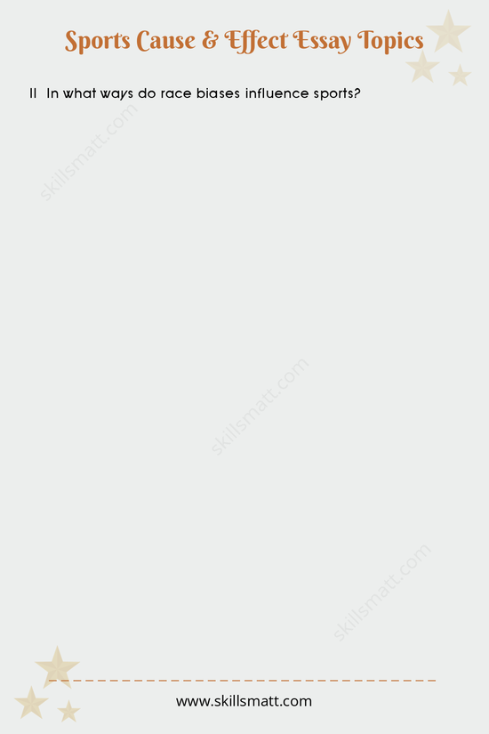 A list of sports-related cause and effect essay topics exploring the impact of sports on health, culture, and society._Image 2