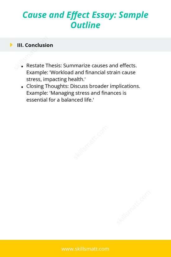 An outline for structuring a cause and effect essay with concise examples._Image 2