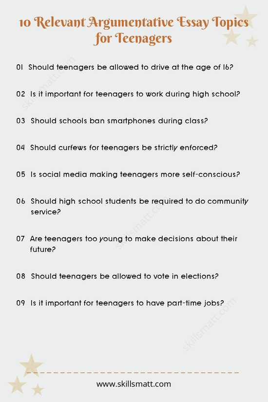 These relevant argumentative essay topics are perfect for teenagers to explore societal issues that matter to them._Image 1