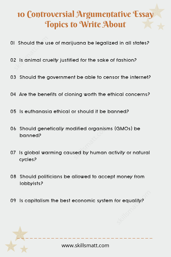 These controversial argumentative essay topics will help spark debates on ethical, political, and societal issues._Image 1