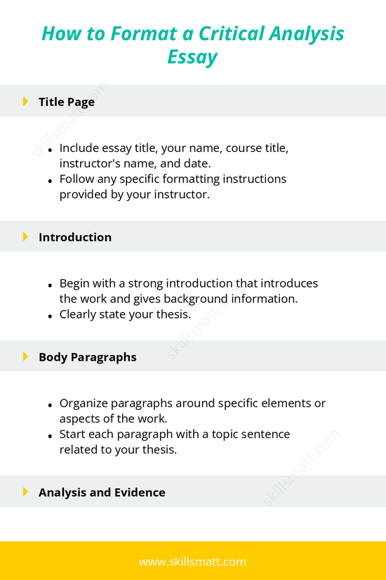 A comprehensive guide to formatting your critical analysis essay, ensuring clarity and structure._Image 1