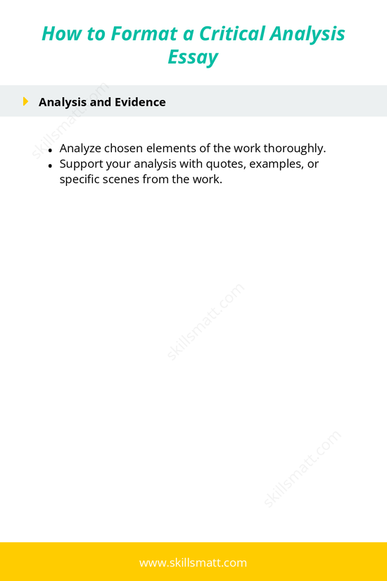 A comprehensive guide to formatting your critical analysis essay, ensuring clarity and structure._Image 2