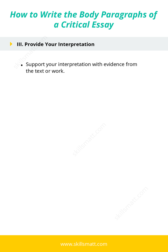 A step-by-step guide for crafting effective body paragraphs in a critical essay._Image 2