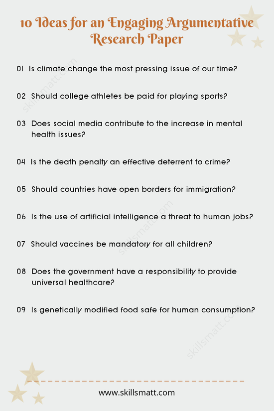 Ideas for an Engaging Argumentative Research Paper on ethical, political, and societal issues._Image 1