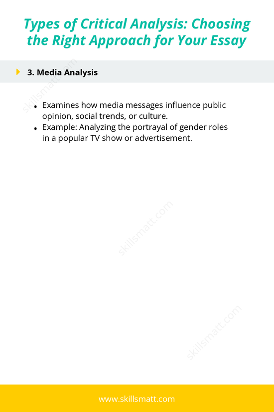 A breakdown of the four main types of critical analysis with examples to guide your essay development._Image 2