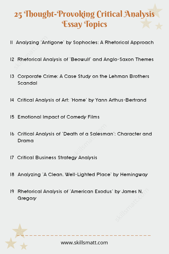 A list of critical analysis essay topics designed to inspire thought-provoking essays on various subjects._Image 2