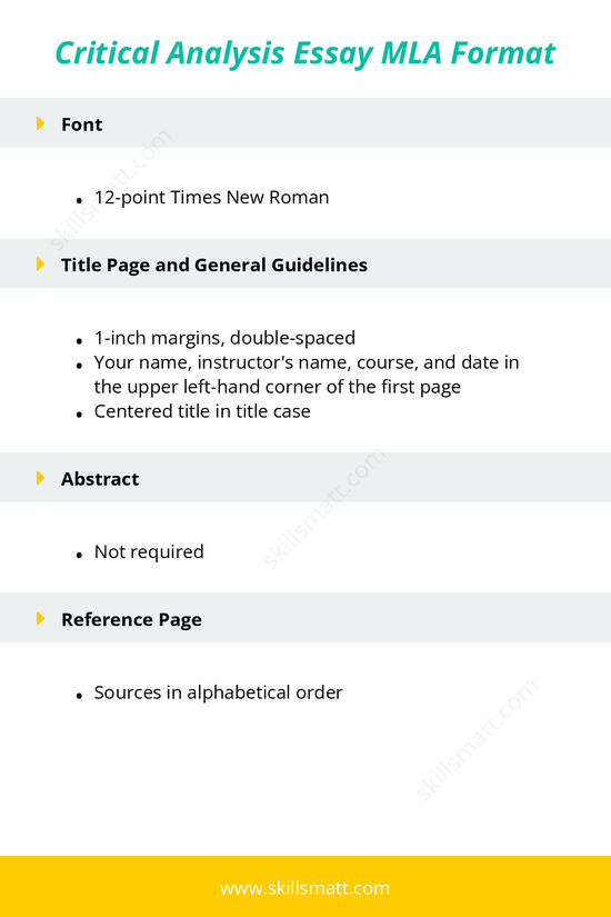 An easy-to-follow outline of MLA 9th Edition formatting guidelines for your papers.
