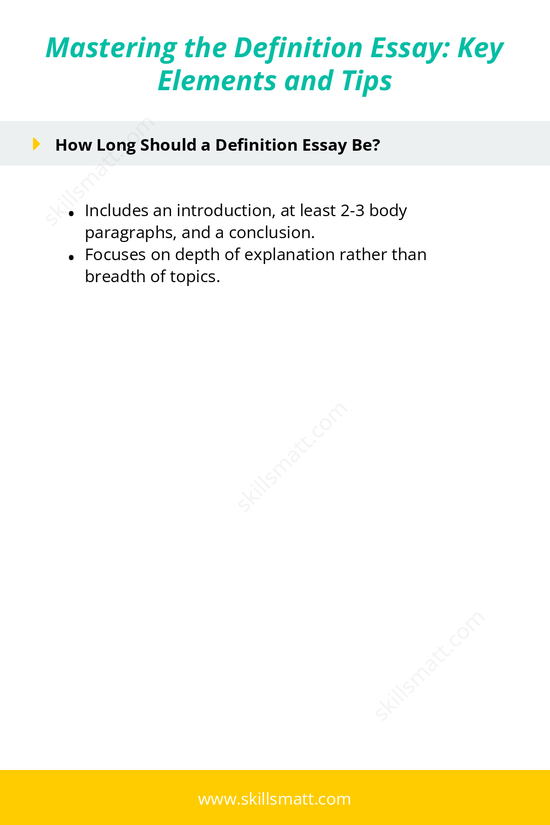 An outline template detailing the elements, structure, and tips for writing a comprehensive definition essay._Image 2