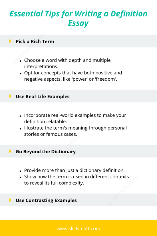 Master the art of definition essay writing with these expert tips, from selecting the right term to using expert quotes._Image 1