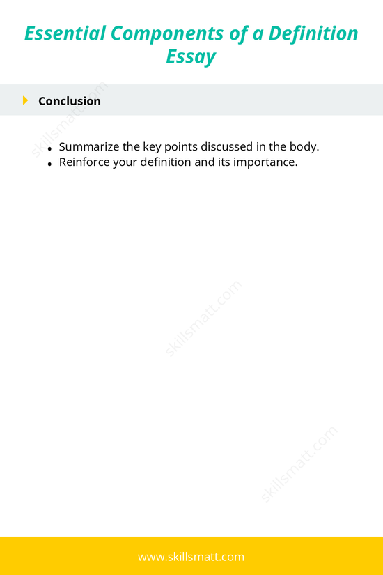 Explore the basic structure of a definition essay, including the introduction, thesis, body paragraphs, and conclusion._Image 2