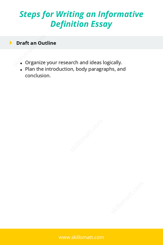 Follow these easy steps to write an informative definition essay, from selecting a term to proofreading your final draft._Image 2
