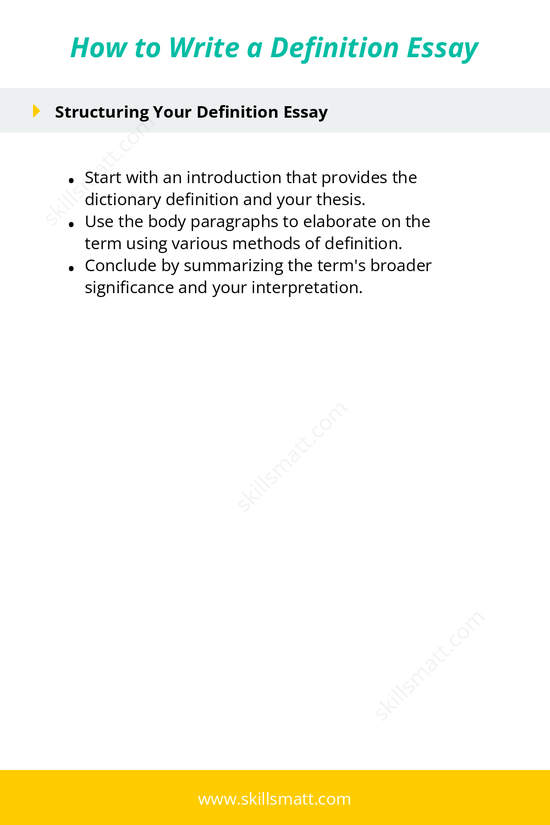 Learn how to craft a compelling definition essay, from choosing the perfect word to structuring your argument and using expert techniques._Image 2