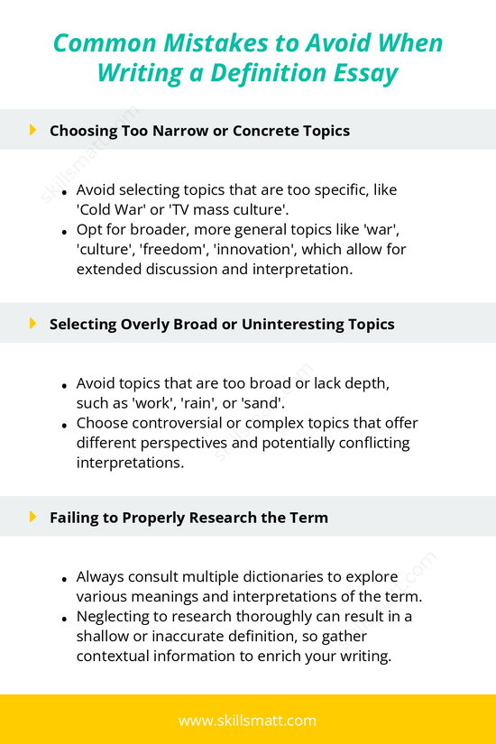 Avoid these common mistakes in definition essay writing to ensure a clear, original, and well-researched final product._Image 1