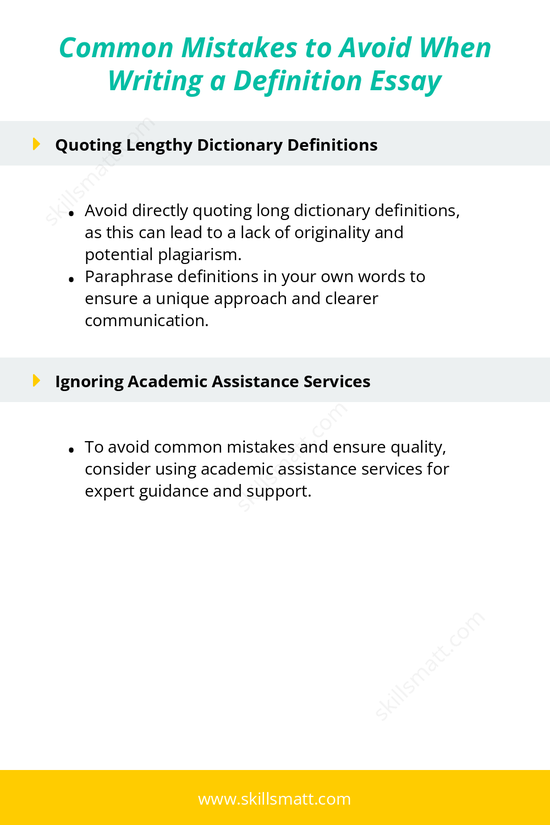 Avoid these common mistakes in definition essay writing to ensure a clear, original, and well-researched final product._Image 2