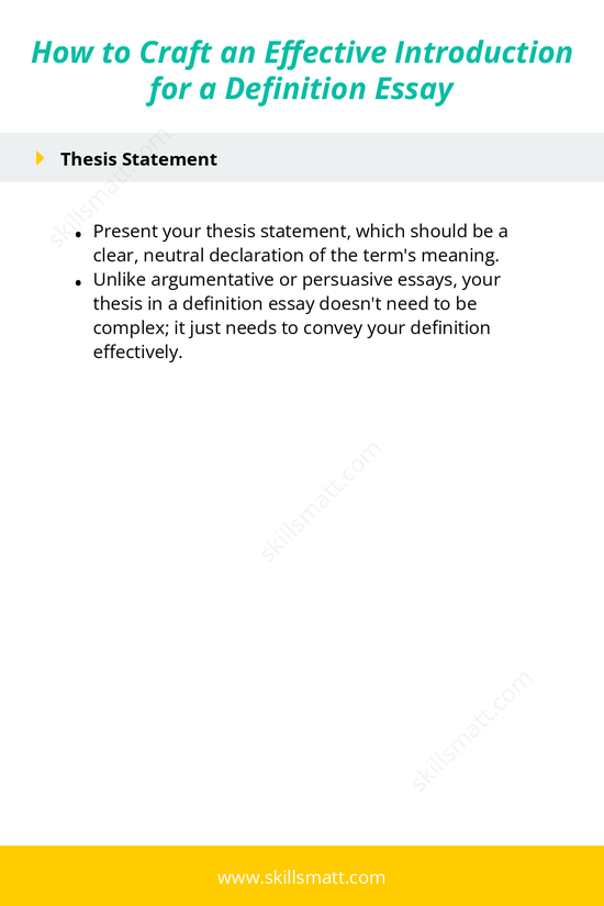 Learn how to craft an attention-grabbing and informative introduction for your definition essay to set the stage for a clear and engaging argument._Image 2