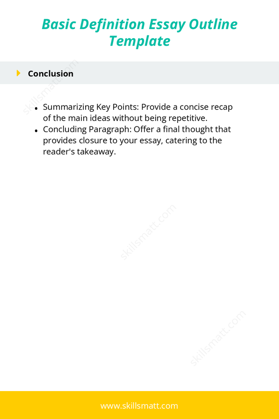 A simple and effective outline template for writing a definition essay, helping you structure your ideas clearly._Image 2