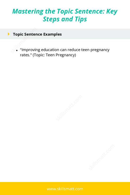 Learn the steps for crafting effective topic sentences that strengthen your essays and ensure clarity._Image 2