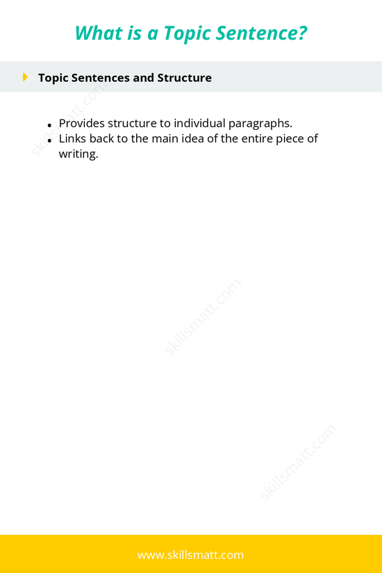 Understand the role and characteristics of a topic sentence in essay writing._Image 2