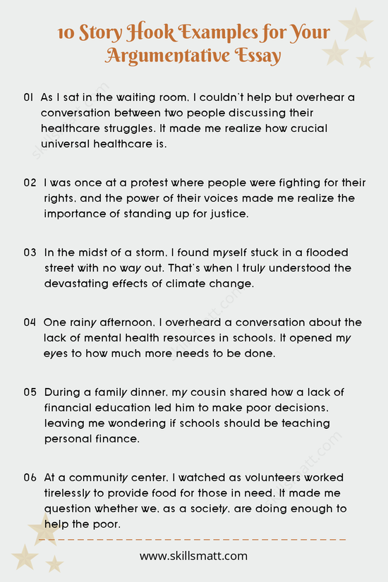 Start your argumentative essay with a compelling story using these 10 examples to draw readers in._Image 1