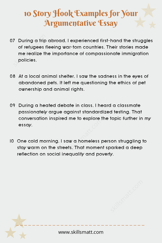 Start your argumentative essay with a compelling story using these 10 examples to draw readers in._Image 2