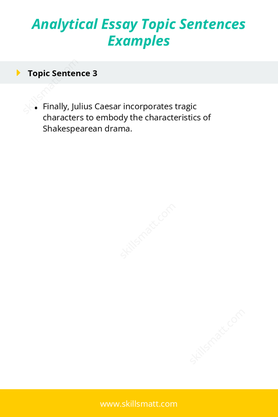 Learn how to craft analytical topic sentences that support a strong thesis statement._Image 2