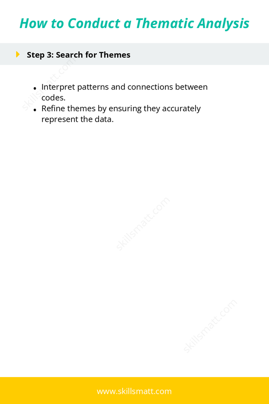 Learn the six key steps to conducting an effective thematic analysis, from familiarizing yourself with data to reporting insightful themes._Image 2