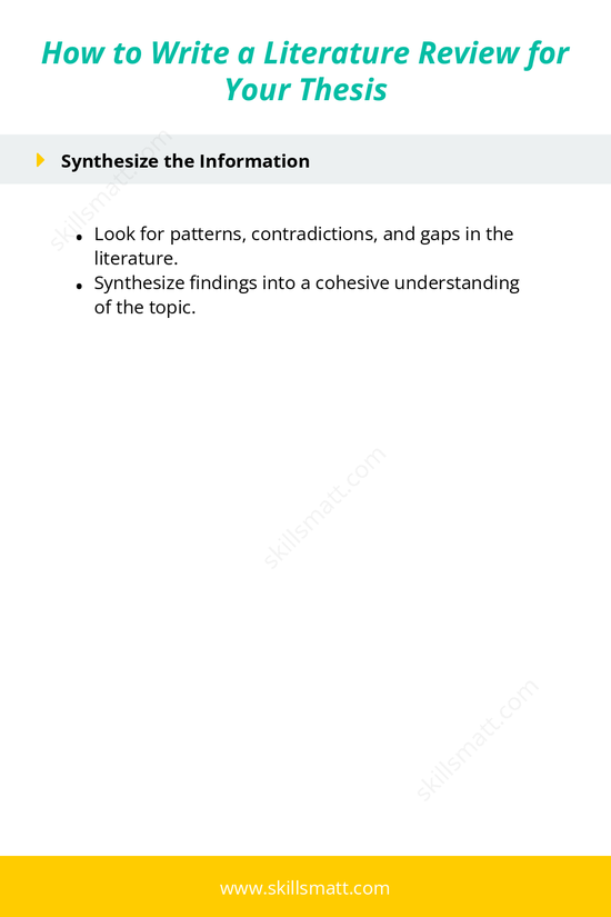 Step-by-step guide to writing a literature review for your thesis, ensuring clarity and depth._Image 2