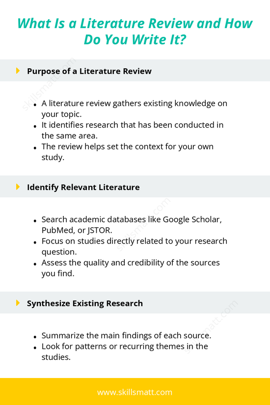 Learn how to write a literature review that synthesizes existing research and adds value to your paper._Image 1