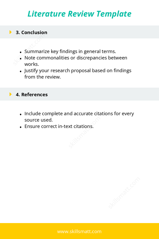 A detailed literature review template to guide the writing process._Image 2