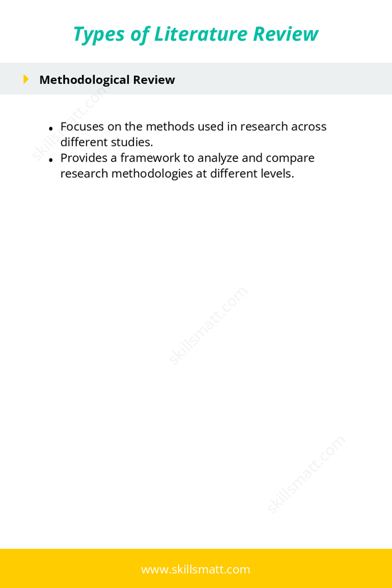A breakdown of different types of literature reviews to enhance research writing._Image 2