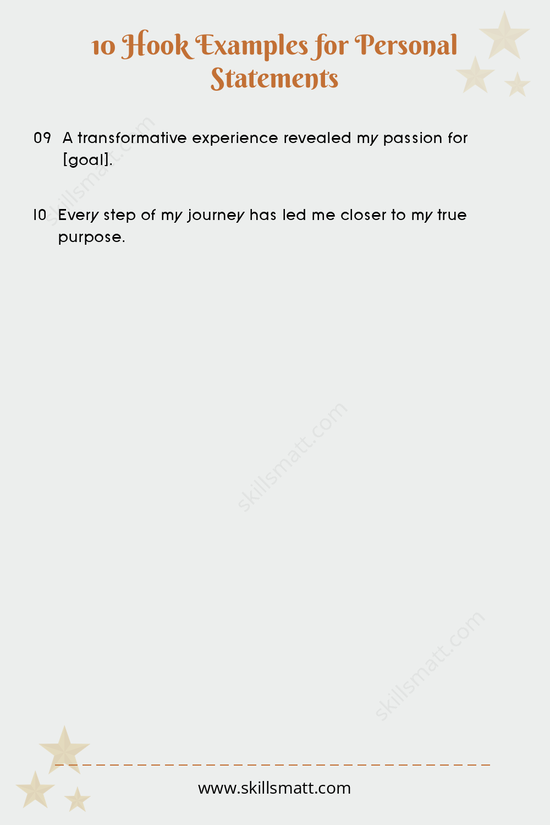 Craft a standout personal statement with these 10 hook examples designed to captivate your readers from the start._Image 2