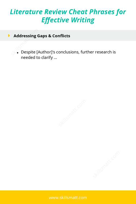 Useful phrases to structure comparisons and address gaps in your literature review, for clear and concise academic writing._Image 2