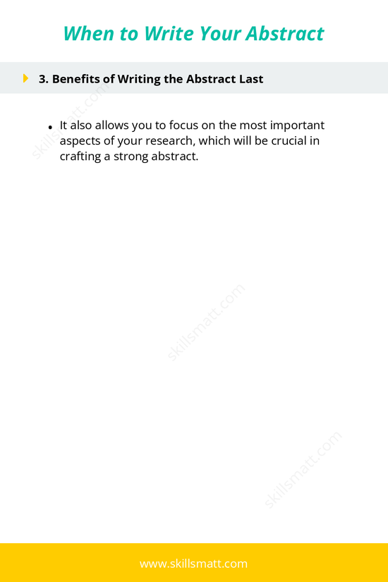 Guidelines for writing your abstract after completing the full research paper._Image 2