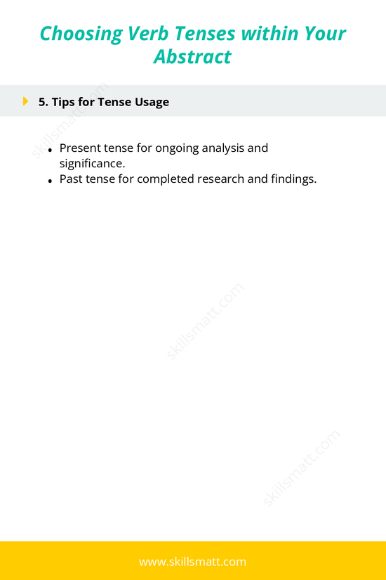 Verb tense guidelines for academic abstracts._Image 2